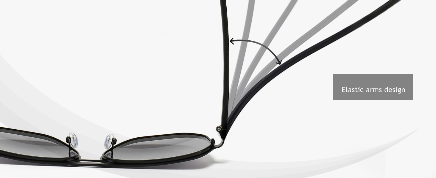 Flexible arms provide fantastic fit and all-day-long wearable comfort.