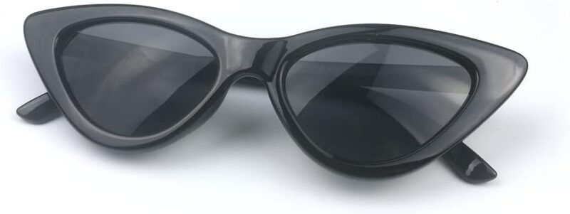 Carsbyvictor Sunglasses Cat Eye Vintage Narrow Cat Eye Sunglasses for Women Plastic Frame
