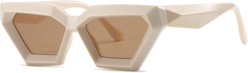 Carsbyvictor Sunglasses Cat Eye Thick Frame Cat Eye Sunglasses for Women Fashion Cut Cat-Eye Sun Glasses UV400 Protection