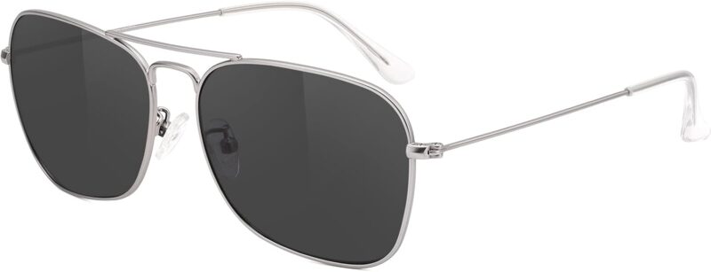 Carsbyvictor Sunglasses Square  Sunglasses for Women Men Polarized Pilot Military Square Shades Classic Vintage Metal Sun Glasses