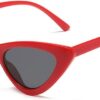 Carsbyvictor Sunglasses Cat Eye Vintage Narrow Cat Eye Sunglasses for Women Plastic Frame