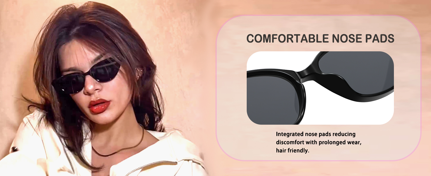 Vintage Narrow Cat Eye Sunglasses