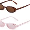 Carsbyvictor Sunglasses  Oval Sunglasses Women 90’s Vintage Sun Glasses Fashion Tinted Glasses UV400 Protection