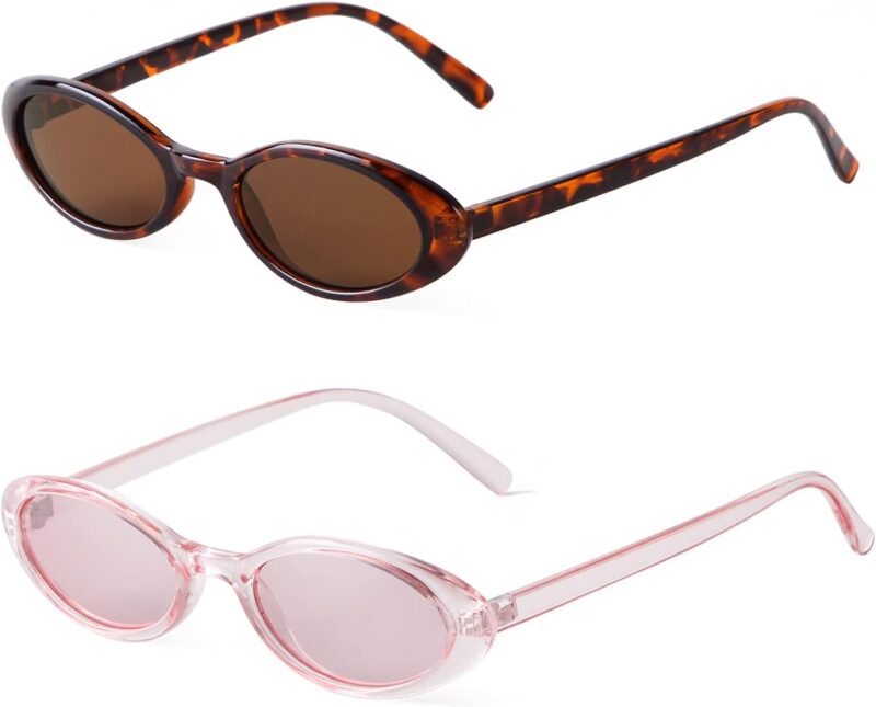 Carsbyvictor Sunglasses  Oval Sunglasses Women 90’s Vintage Sun Glasses Fashion Tinted Glasses UV400 Protection