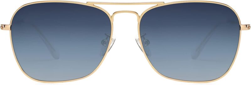 Carsbyvictor Sunglasses Square  Sunglasses for Women Men Polarized Pilot Military Square Shades Classic Vintage Metal Sun Glasses