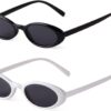 Carsbyvictor Sunglasses  Oval Sunglasses Women 90’s Vintage Sun Glasses Fashion Tinted Glasses UV400 Protection