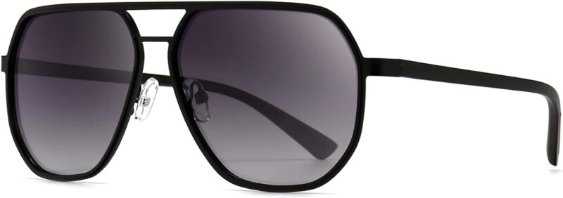 51Fdb8B8X0L._AC_SL1500 Carsbyvictor Sunglasses for Men and Women, Polarized Trendy Square Sun Glasses Retro Pilot Shades UV Protection