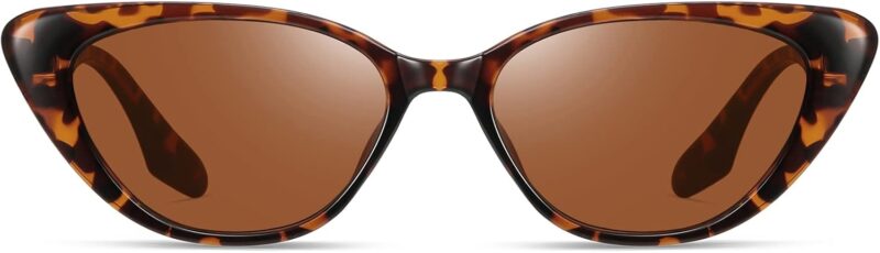 Carsbyvictor Sunglasses Cat Eye Vintage Narrow Cat Eye Sunglasses for Women Men 90s Small Chic Style Trendy Sunnies UV400 Protection