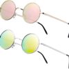 Carsbyvictor Sunglasses Round Vintage Small Round Polarized Hippie Sunglasses for Men Women Circle Sun Glasses NP1002