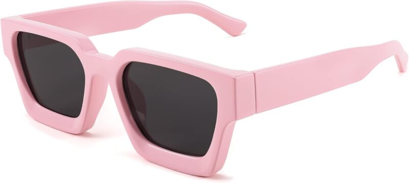 51a5TiibkbL._AC_SL1500 Carsbyvictor Sunglasses Square Retro 90s Square Sunglasses for Women Men Trendy Chunky Rectangle Sunglasses UV400 Protection B2385