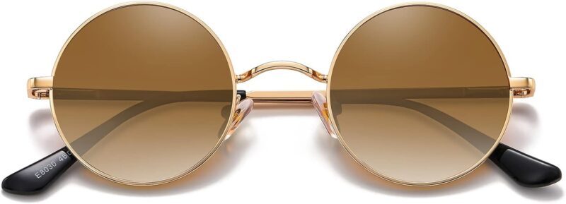 51blkEkTgdL._AC_SL1500 Carsbyvictor Sunglasses Round Small Round Sunglasses Polarized for Men Women Retro Vintage Circle Hippie Sun Glasses UV400