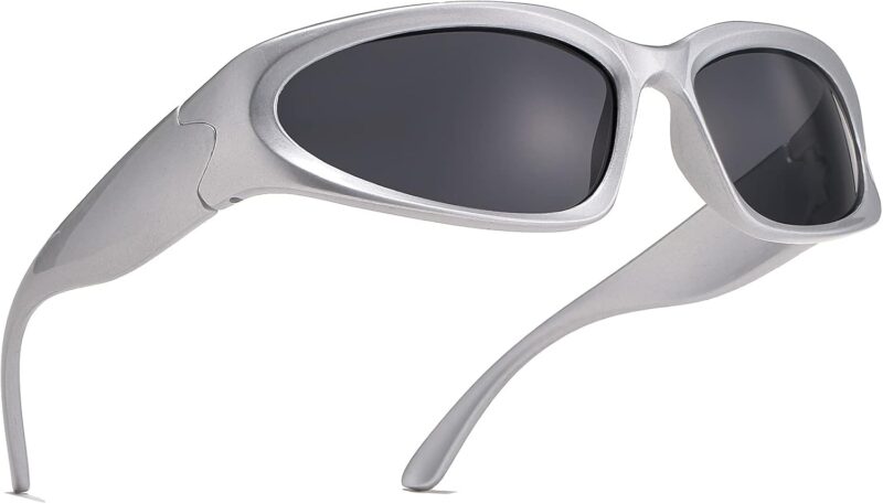 51c3lHNxvsL._AC_SL1500 Carsbyvictor Sunglasses Wraparound Wrap Around Sports Sunglasses for Men Women Fashion Oval Thick Frame Sun Glasses Stylish Sport Wrap Shades