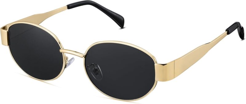 Carsbyvictor Sunglasses Oval Sunglasses for Women Men – Fashion Sun Glasses – Rectangle Metal Frame Shades