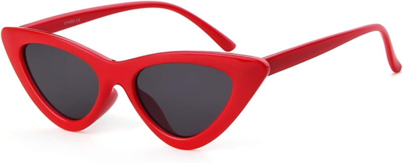 Carsbyvictor Sunglasses Cat EyeVintage Cat Eye Sunglasses for Women  Clout Goggles Glasses Trendy Narrow Plastic Frame
