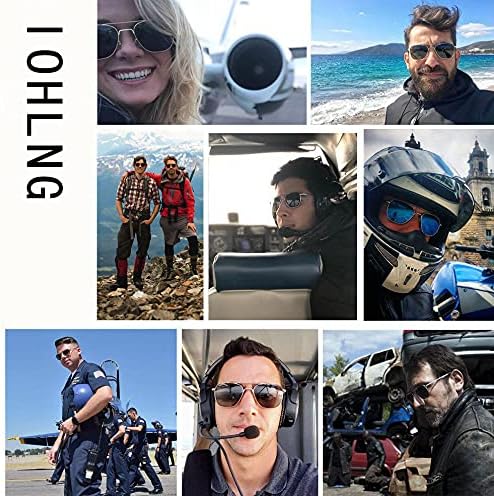 51klzDpu98L._AC Carsbyvictor Sunglasses Mens Sunglasses Polarized 55mm Pilot Military Square Shades with Bayonet Temples