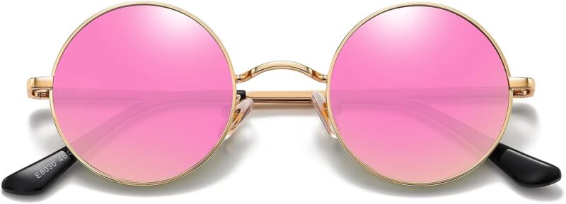 51rXoA8rbwL._AC_SL1500 Carsbyvictor Sunglasses Round Small Round Sunglasses Polarized for Men Women Retro Vintage Circle Hippie Sun Glasses UV400