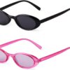 Carsbyvictor Sunglasses  Oval Sunglasses Women 90’s Vintage Sun Glasses Fashion Tinted Glasses UV400 Protection