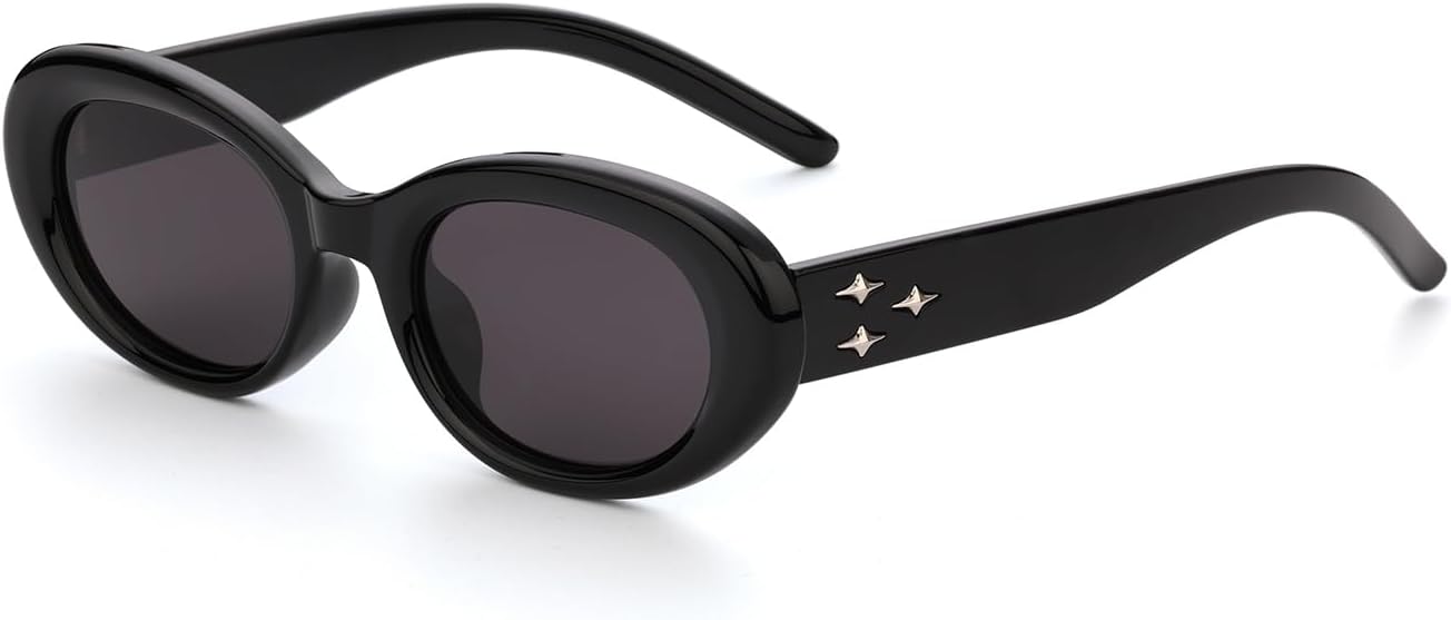 Carsbyvictor Sunglasses  Oval Cat Eye Sunglasses for Women, 90s Narrow Sunglasses Shades Womens  Oval  Cool Vintage UV400 Protection