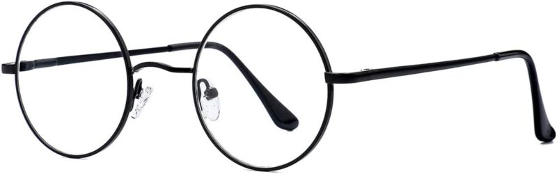 Carsbyvictor Sunglasses Round Polarized Round Sunglasses for Men Women Hippie Small Circle Glasses Red Yellow Lenses