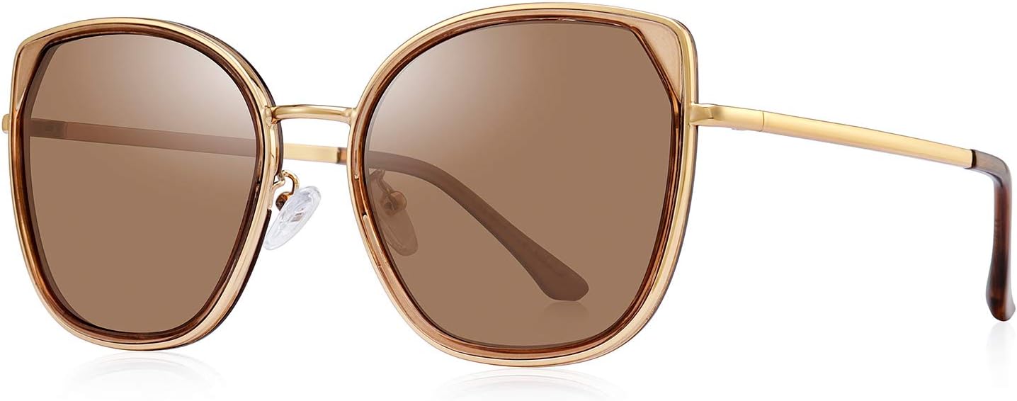 Carsbyvictor Sunglasses Cat Eye Polarized Sunglasses for Women Ladies Brand Trending Sun glasses UV400