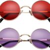 Carsbyvictor Sunglasses Round Circle Lennon Glasses Retro Round Polarized Sunglasses Hippie Style Small Circle Sun Glasses