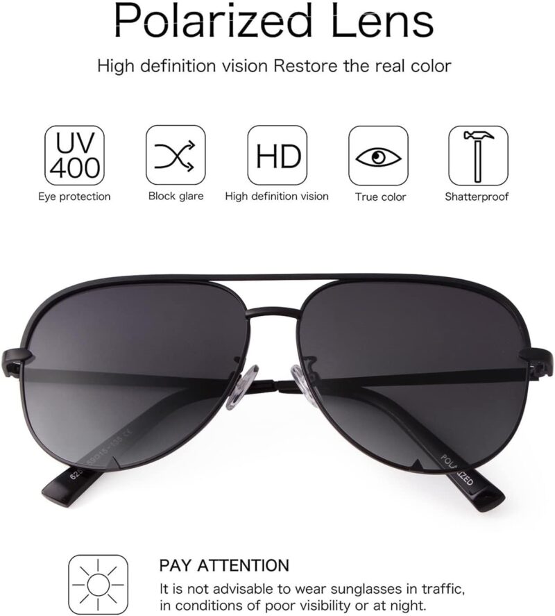 614XFIIq7iL._AC_SL1500 Carsbyvictor Sunglasses Oversized Sunglasses for Women Men Trendy Retro Bulk Shade Black Faded Sun Glasses Classic UV Protection