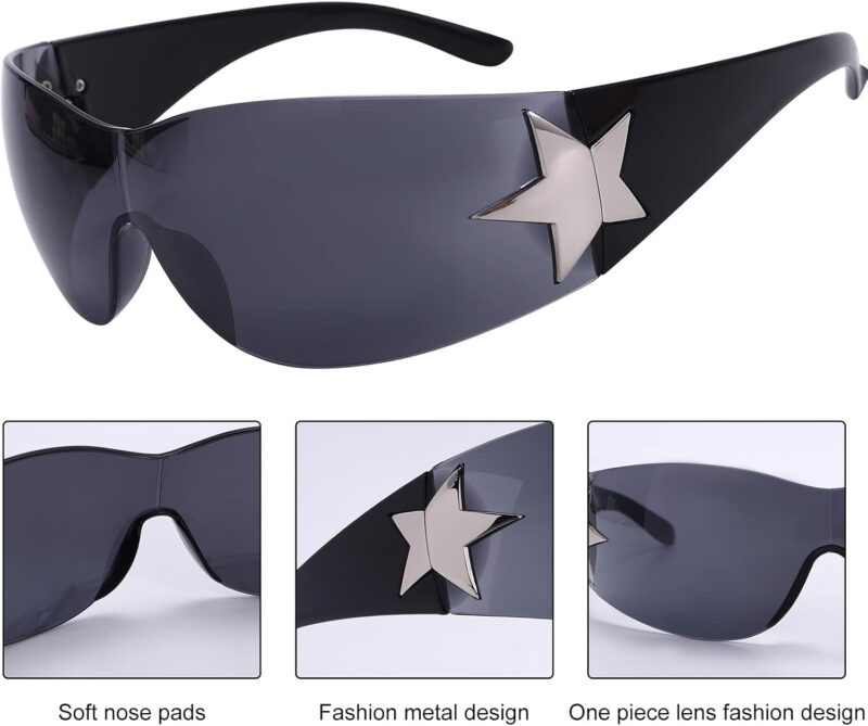 616lBPIrBTL._AC_SL1500 Carsbyvictor Sunglasses Wraparound Y2K Sunglasses for Women Men, Trendy Shield Wrap Around Sunglasses Oversized Fashion Frameless Sun Glasses