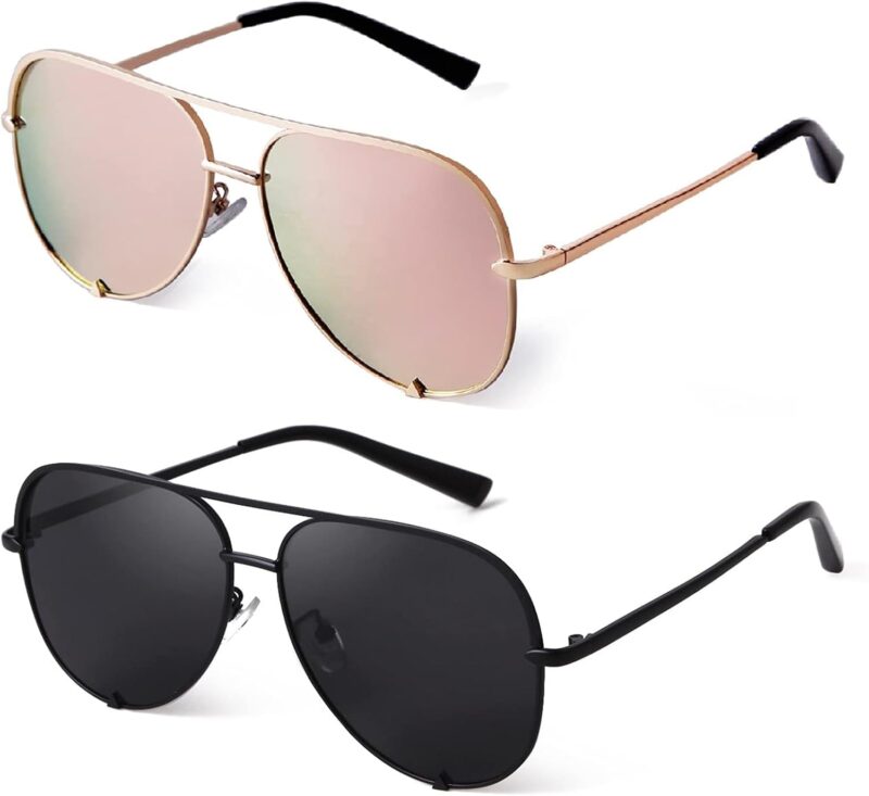 619q4cLHRsL._AC_SL1500 Carsbyvictor Sunglasses Oversized Sunglasses for Women Men Trendy Retro Bulk Shade Black Faded Sun Glasses Classic UV Protection