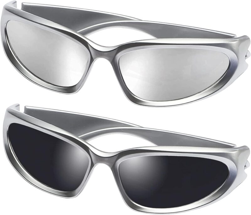 61AO_rqqbUL._AC_SL1500 Carsbyvictor Sunglasses Wraparound Wrap Around Sports Sunglasses for Men Women Fashion Oval Thick Frame Sun Glasses Stylish Sport Wrap Shades