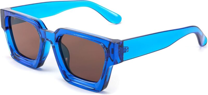 61Cy1k97vkL._AC_SL1500 Carsbyvictor Sunglasses Square Retro 90s Square Sunglasses for Women Men Trendy Chunky Rectangle Sunglasses UV400 Protection B2385