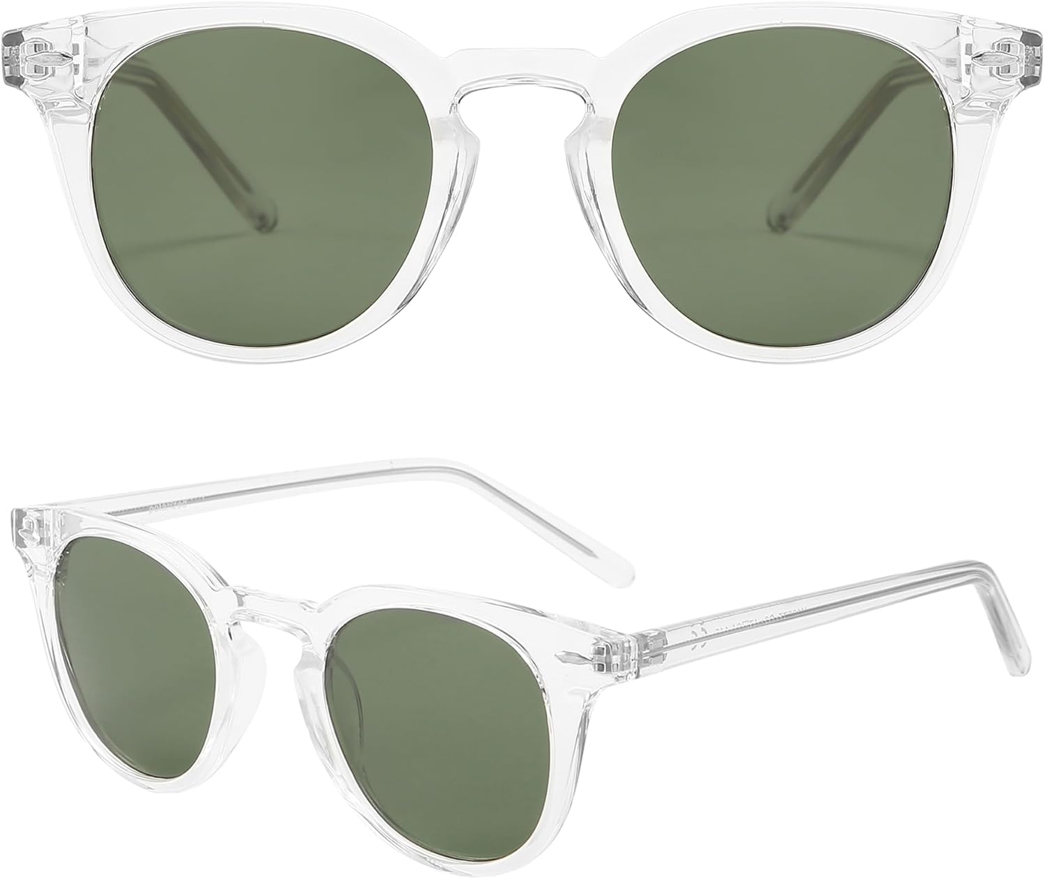 Carsbyvictor Sunglasses Browline   Polarized Round Sunglasses for Women Classic Retro Design Womens Trendy Style UV Protection Small Lens
