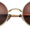 Carsbyvictor Sunglasses Round Circle Lennon Glasses Retro Round Polarized Sunglasses Hippie Style Small Circle Sun Glasses