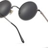61Ff6gypSLL._AC_SL1500 Carsbyvictor Sunglasses Round Trendy Small Round Polarized Sunglasses for Men Women Circle Hippie Style Sun Glasses