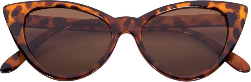 Carsbyvictor Sunglasses Cat Eye  Sunglasses for Women Classic Vintage High Pointed Winged  Design