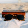 Carsbyvictor Sunglasses Wood Vintage One Bridge Pilot Polarized Black Sunglasses | FREE Display Box | 100% UVA/UVB Ray Protection