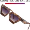 Carsbyvictor Sunglasses Cat Eye Thick Frame Cat Eye Sunglasses for Women Fashion Cut Cat-Eye Sun Glasses UV400 Protection