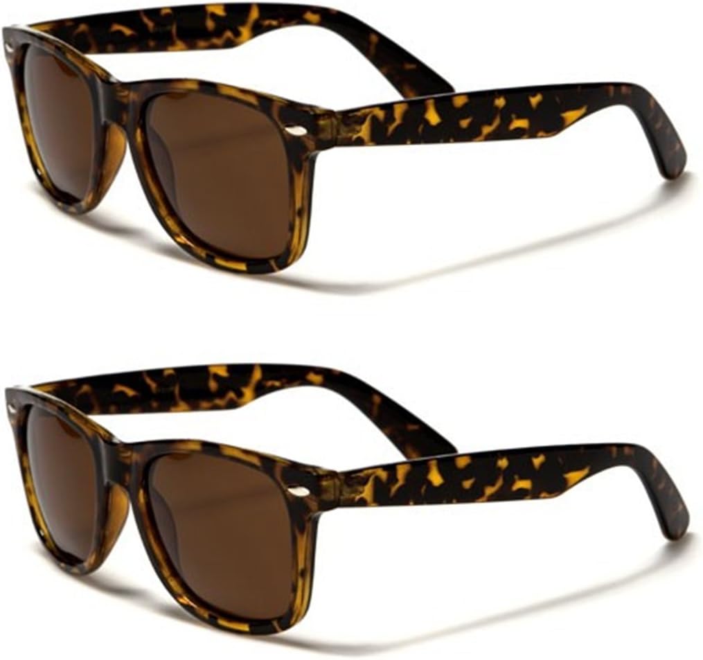 Carsbyvictor Sunglasses Classic Polarized Sunglasses Wayfarer2-Pack Tortoise