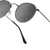 Carsbyvictor Sunglasses Round Polarized Sunglasses for Women Men Classic Retro Sun Glasses Circle Metal Frame Shades UV Protection