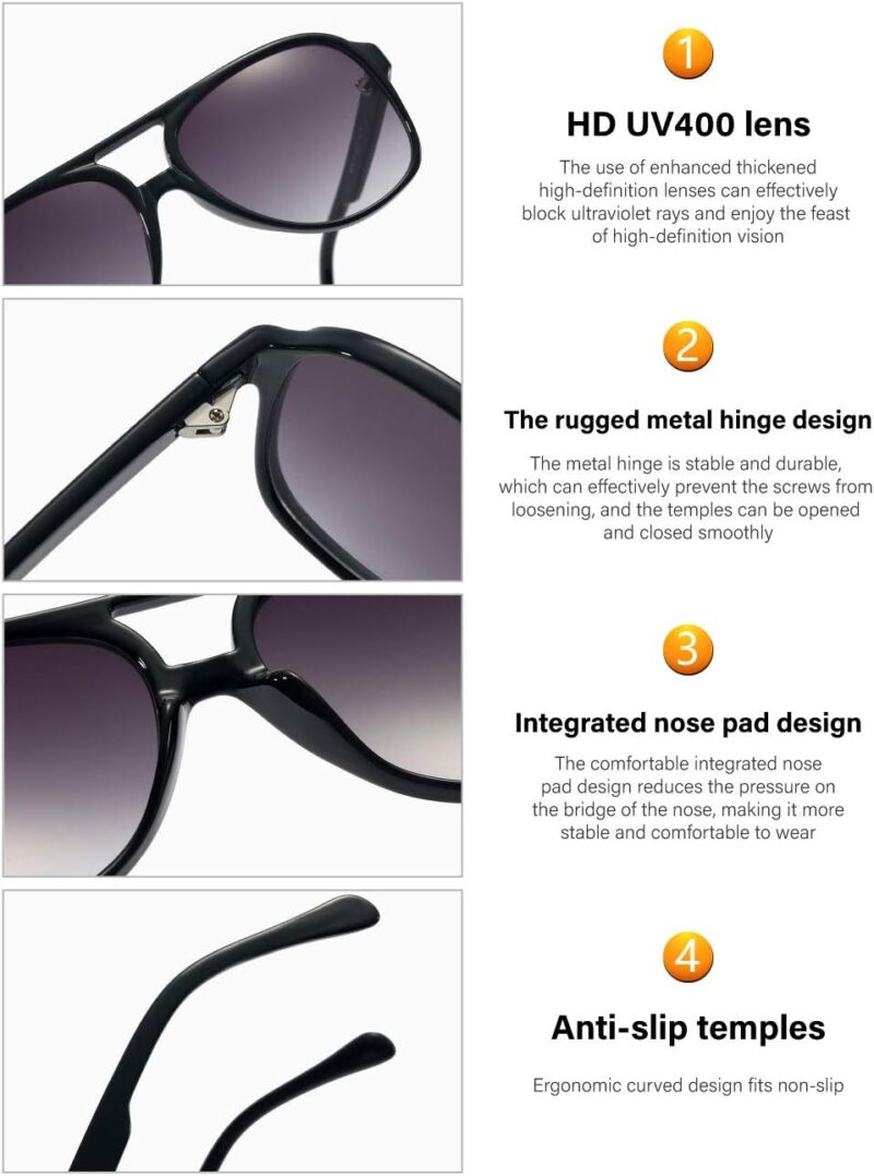 61SuGEn8MpL._AC_SL1300 Carsbyvictor Sunglasses Polarized Sunglasses for Women Men Classic Large Frame Vintage 70s Sunglasses