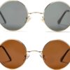 Carsbyvictor Sunglasses Round Circle Lennon Glasses Retro Round Polarized Sunglasses Hippie Style Small Circle Sun Glasses