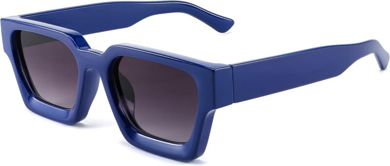 61VROuETkvL._AC_SL1500 Carsbyvictor Sunglasses Square Retro 90s Square Sunglasses for Women Men Trendy Chunky Rectangle Sunglasses UV400 Protection B2385