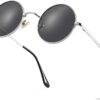 61VyF1E_LQL._AC_SL1500 Carsbyvictor Sunglasses Round Trendy Small Round Polarized Sunglasses for Men Women Circle Hippie Style Sun Glasses
