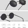 61WM3BxYnQL._AC_SL1500 Carsbyvictor Sunglasses Round Trendy Small Round Polarized Sunglasses for Men Women Circle Hippie Style Sun Glasses