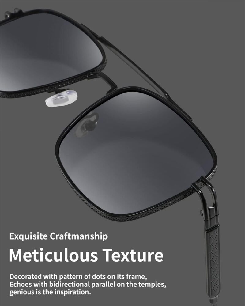 61_QYW7FkFL._AC_SL1500 Carsbyvictor Sunglasses Square Sunglasses for Men Women Vintage 70s Pilot Shades Classic Metal Frame B2845