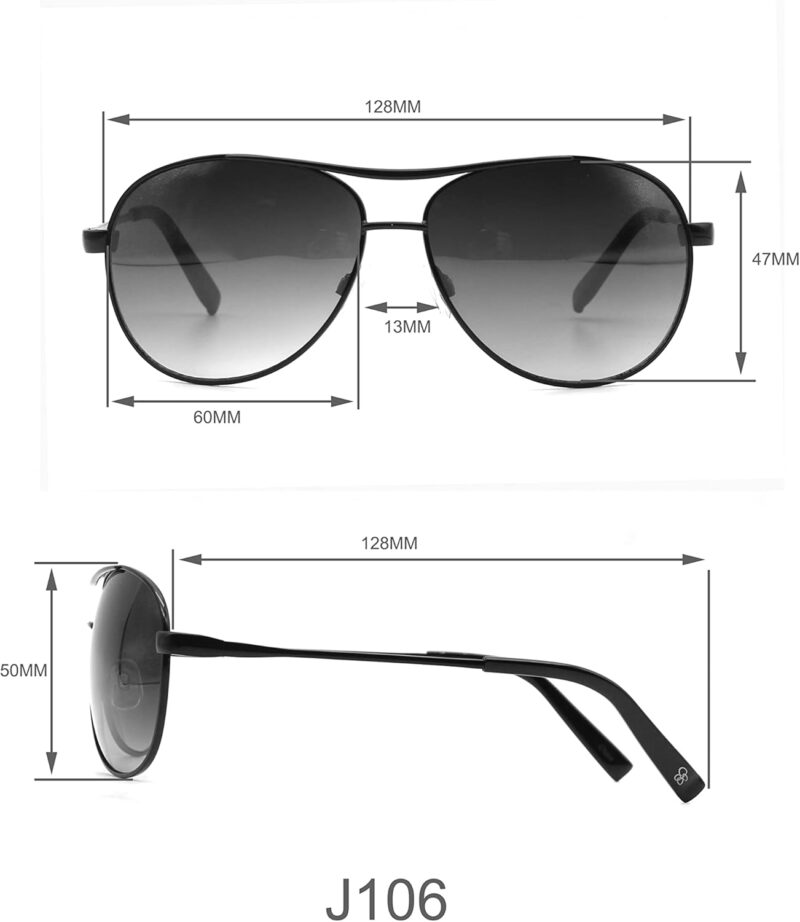 Carsbyvictor Sunglasses Women’s J106 Iconic Metal  Pilot Sunglasses with Uv400 Protection. Glam Gifts for Her, 60 Mm
