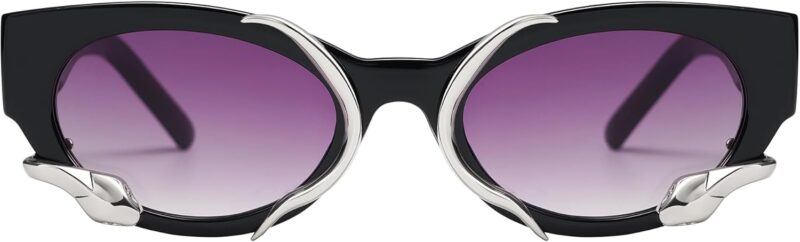 61aOncjxzfL._AC_SL1500_7f694abe-a2ad-48a4-b380-e704d3dd9a12 Carsbyvictor Sunglasses Cat Eye Trendy Sunglasses for Women Men Vintage Narrow Cateye Metal Snake Sunnie Y2k Accessories AP3621