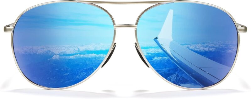 61cwAWQCVaL._AC_SL1500 Carsbyvictor Sunglasses for Men Polarized UV Protection Trendy Metal Pilot Sunglasses for Driving Hiking Travel