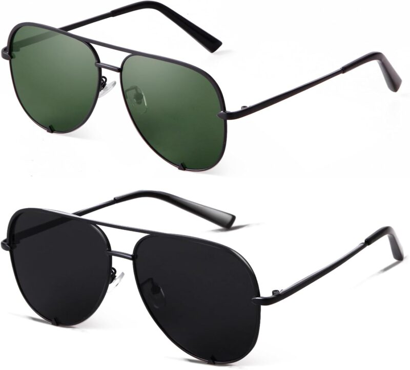 61d5TlBX-PL._AC_SL1500 Carsbyvictor Sunglasses Oversized Sunglasses for Women Men Trendy Retro Bulk Shade Black Faded Sun Glasses Classic UV Protection