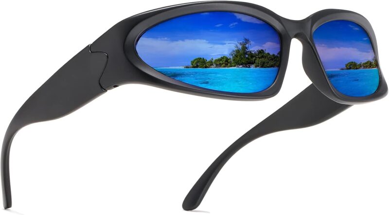 61d8YHz9P-L._AC_SL1500 Carsbyvictor Sunglasses Wraparound Wrap Around Sports Sunglasses for Men Women Fashion Oval Thick Frame Sun Glasses Stylish Sport Wrap Shades