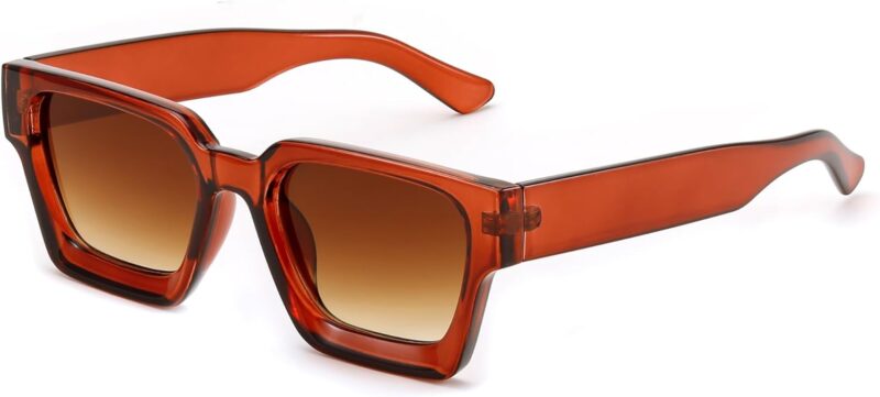 61j90Udw59L._AC_SL1500 Carsbyvictor Sunglasses Square Retro 90s Square Sunglasses for Women Men Trendy Chunky Rectangle Sunglasses UV400 Protection B2385